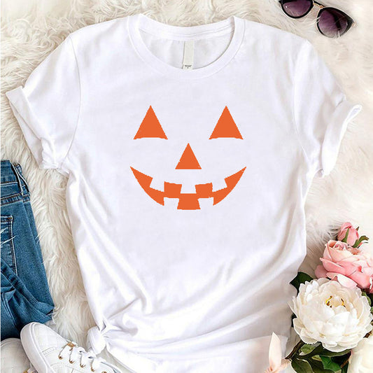 Jedidah Women Halloween Pumpkin Print Knit Top