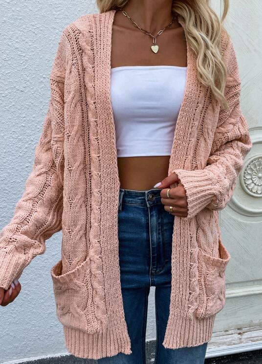 Mandy Cozy Women's Knit Long Sleeve Cardigan