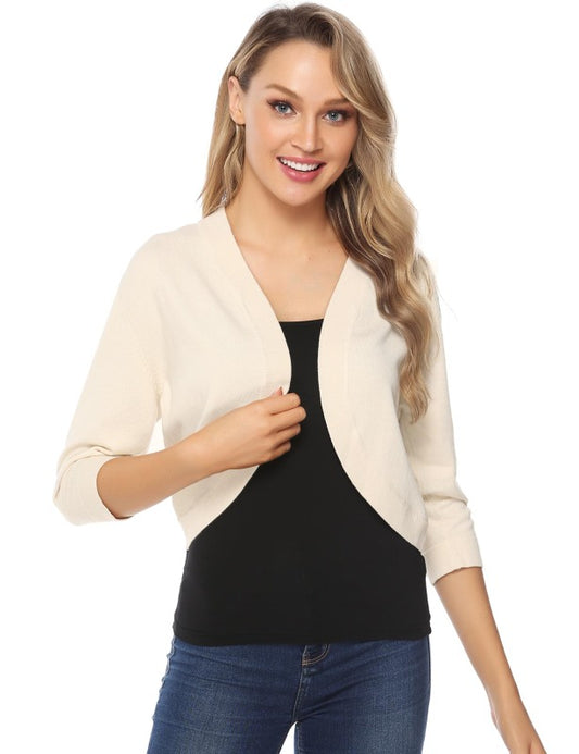 Sonya Women's 3/4 Sleeve Cropped Cardigan