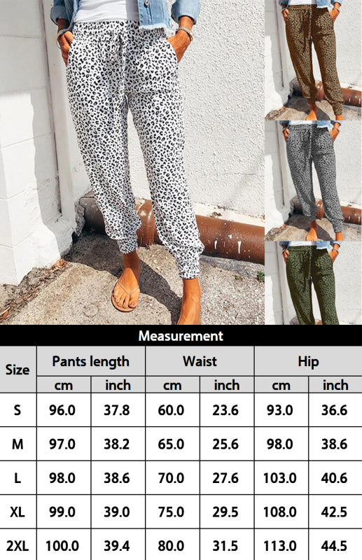 Alana Ladies Casual Fashion Leopard Print Trousers