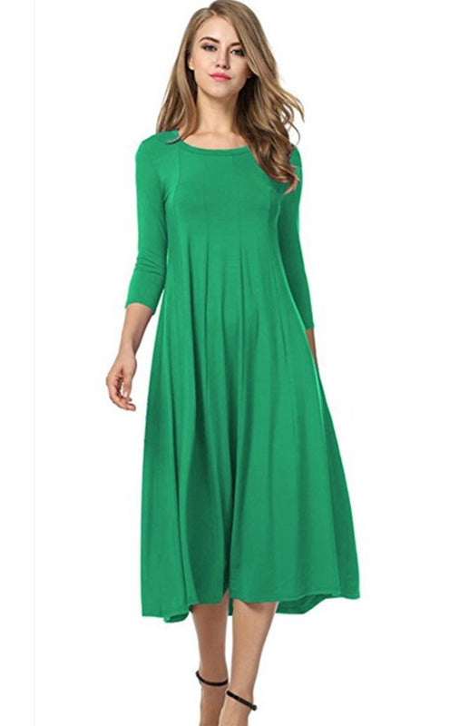 Anne Sleeveless Sleeves In Autumn Round Collar Dress