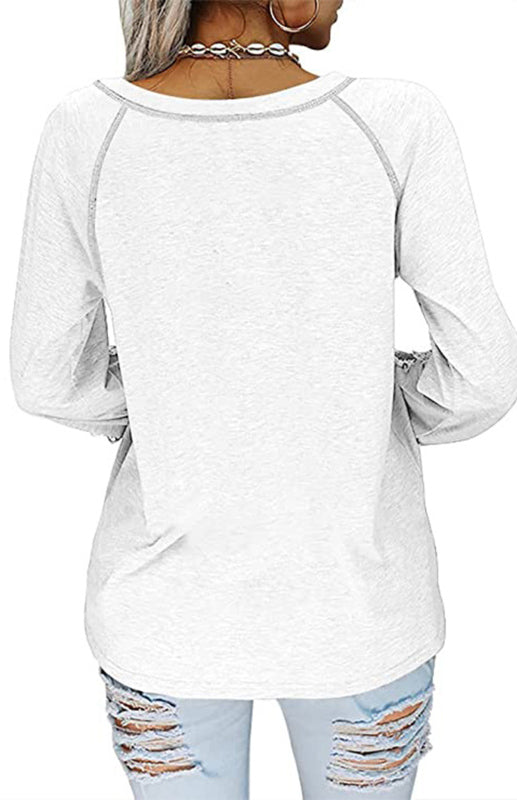 Kyla Women's Fashion Casual V Neck Lace Top