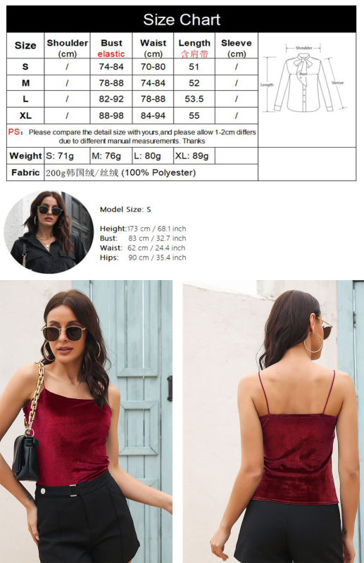 Zadie Ladies Summer Velvet Vintage Camisole