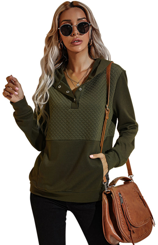 Paris Women's Casual Long Sleeve Versatile Patchwork Hoodie