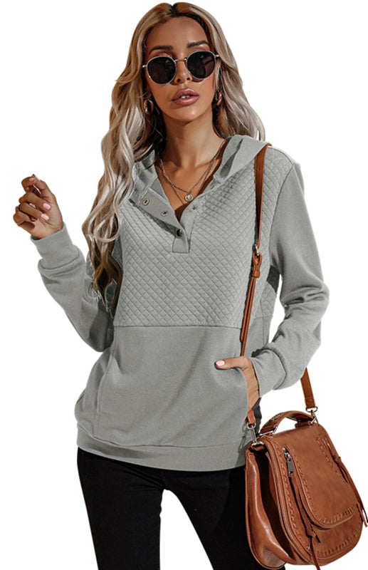 Paris Women's Casual Long Sleeve Versatile Patchwork Hoodie