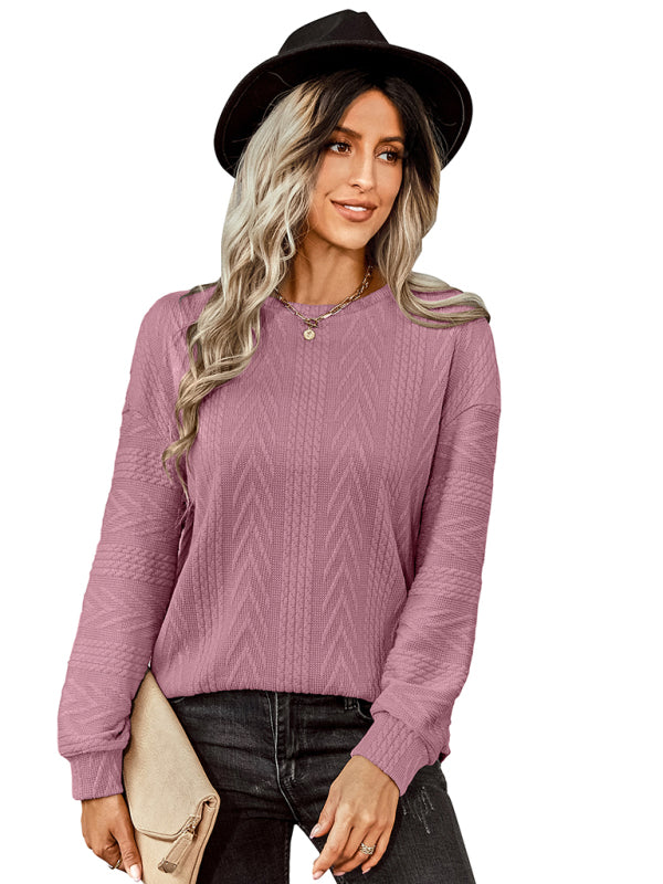 Lilith Women's Fashion Loose Solid Color Over Knit