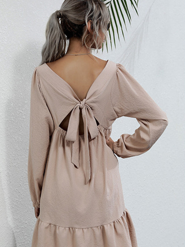 Women's Casual Long Sleeve Knit Dress