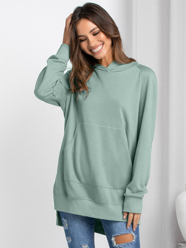 Kaylie Women's Fashion Hooded Pullover Solid Color Sweater