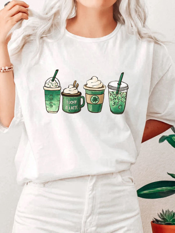 Jezebel Women Graphic Coffee Print Casual Tee