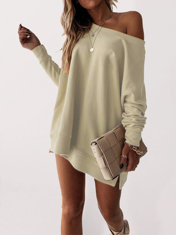 Viviana Best Selling Casual Solid Color Long-Sleeved All-Match Loose Sweater