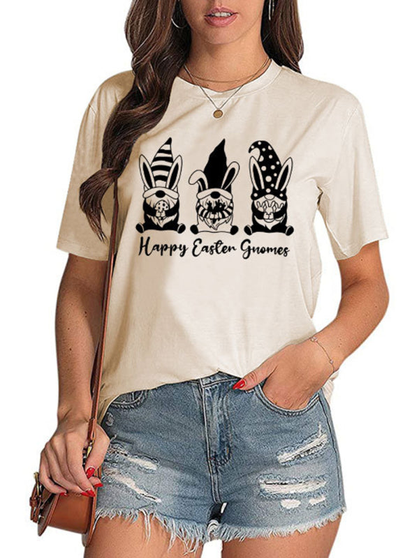 Dominique Women's Easter Graphic Print Short Sleeve T-Shirt