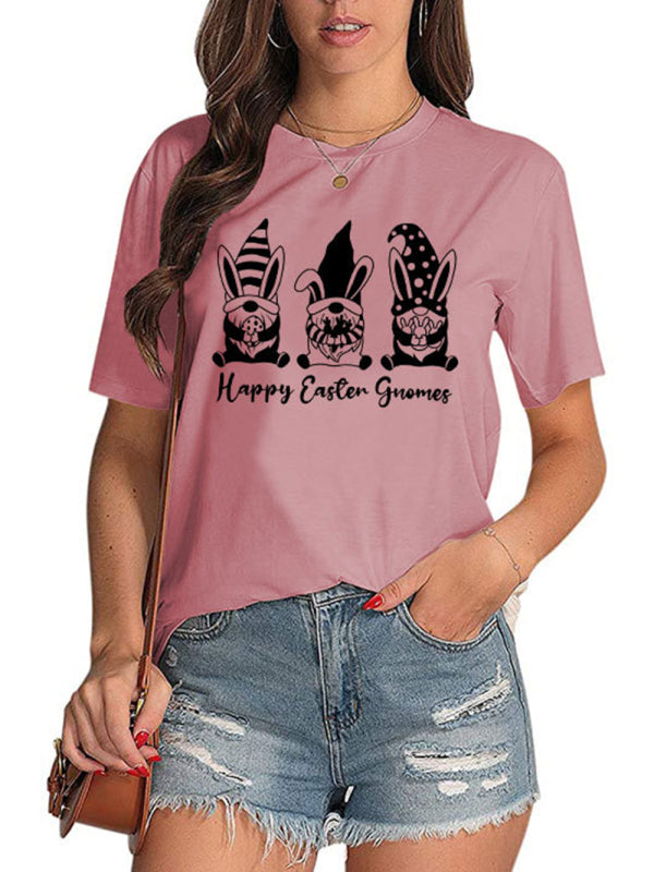 Dominique Women's Easter Graphic Print Short Sleeve T-Shirt