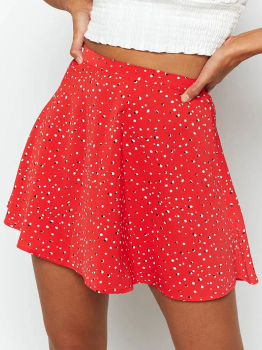 Katalina Floral Skirt High Waist Umbrella Skirt Invisible Zipper Chiffon Printed Skirt For Women