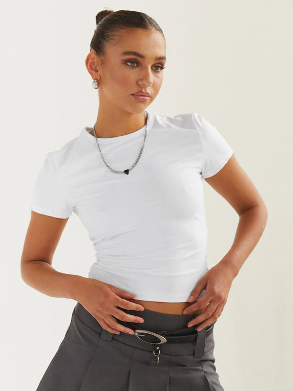 Sophie Casual Round Neck Pullover All-Match Breathable T-Shirt