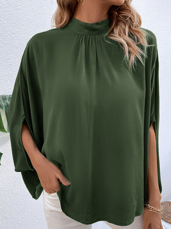 Hyacinth New Fashion Women's Temperament Solid Color Shirt