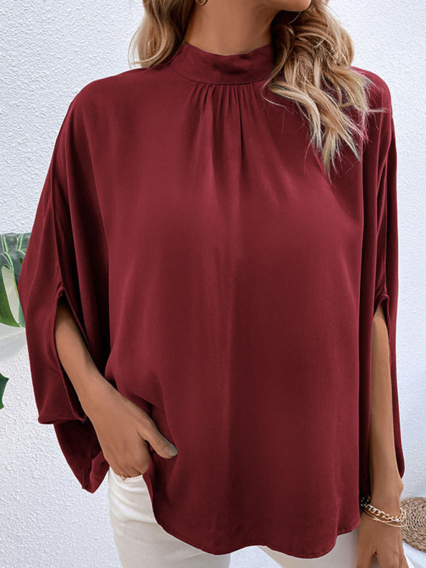 Hyacinth New Fashion Women's Temperament Solid Color Shirt