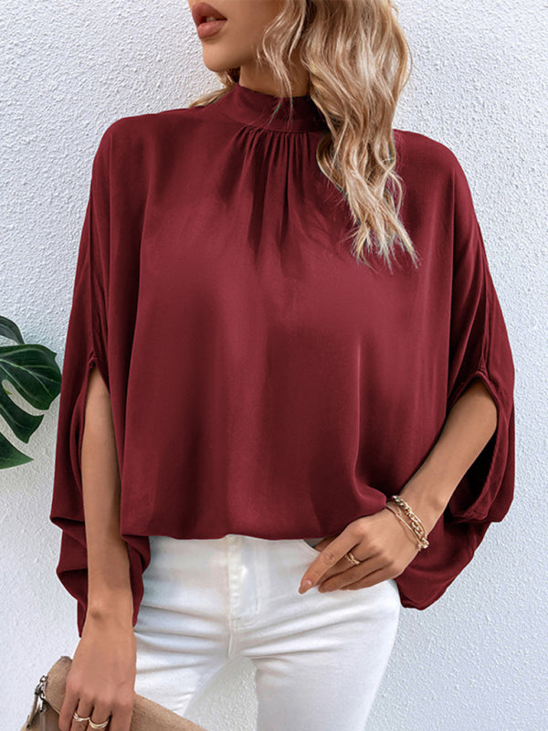 Hyacinth New Fashion Women's Temperament Solid Color Shirt