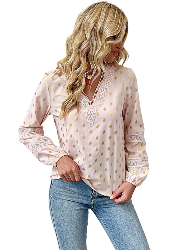 Kinzie New Women's Long Sleeve Bronzing Shirt