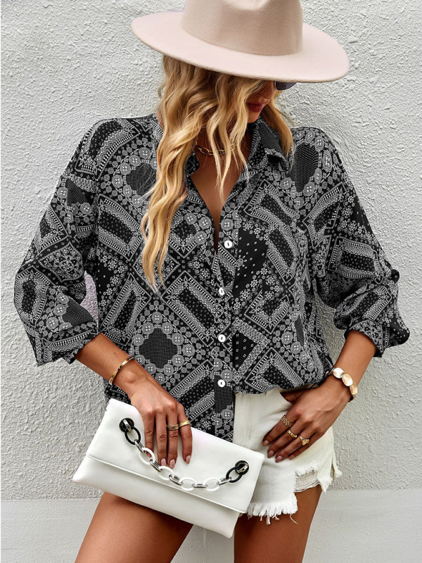 Kelila New Four Seasons Casual Print Long Sleeve Shirt