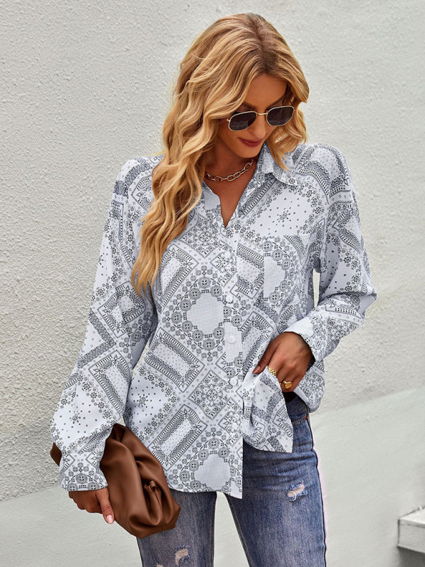 Kelila New Four Seasons Casual Print Long Sleeve Shirt