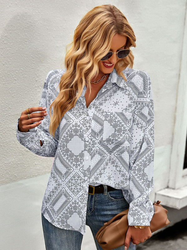 Kelila New Four Seasons Casual Print Long Sleeve Shirt