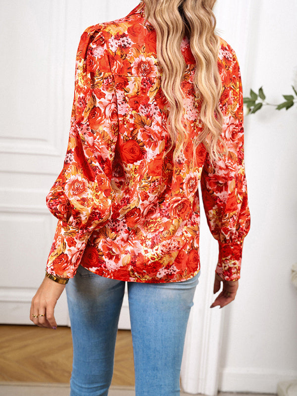 Marisela Ladies Printed Casual Vacation Loose Shirt Top