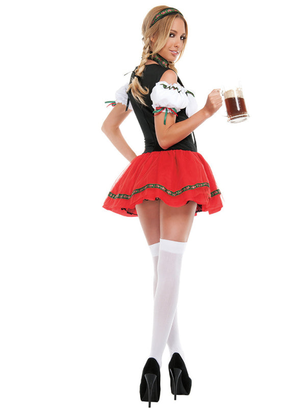 Katherine Oktoberfest Costume Bar Waiter Maid Uniform Halloween Costume