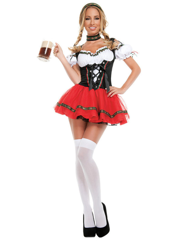 Katherine Oktoberfest Costume Bar Waiter Maid Uniform Halloween Costume