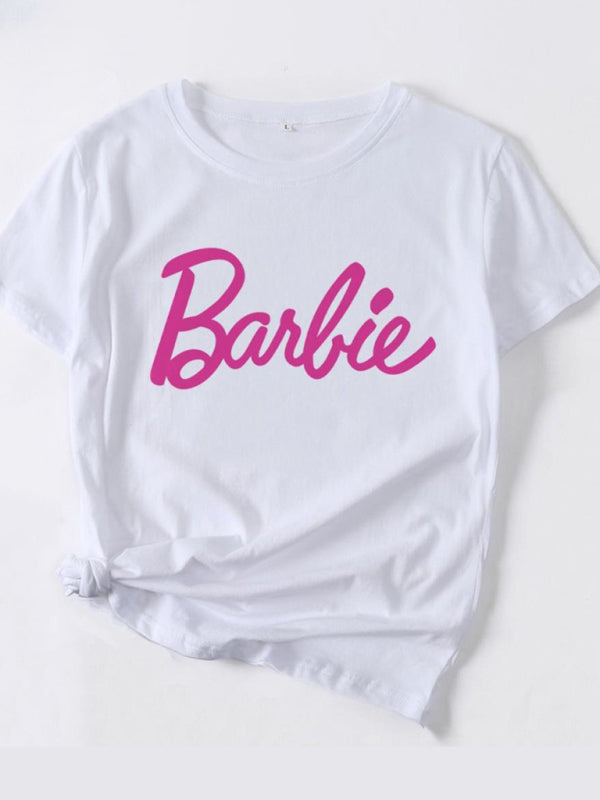 Ivy Women Casual Graphic Barbie Print T-shirt