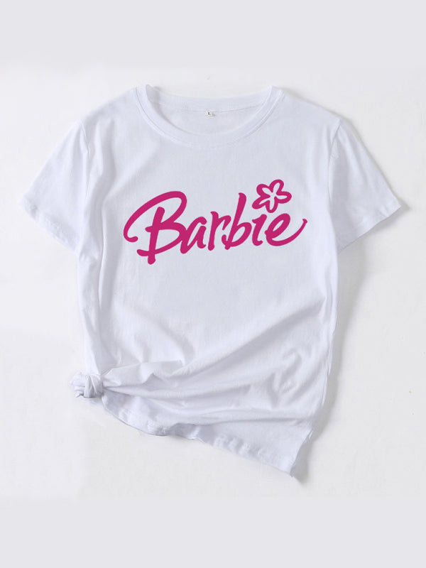 Ivy Women Casual Graphic Barbie Print T-shirt