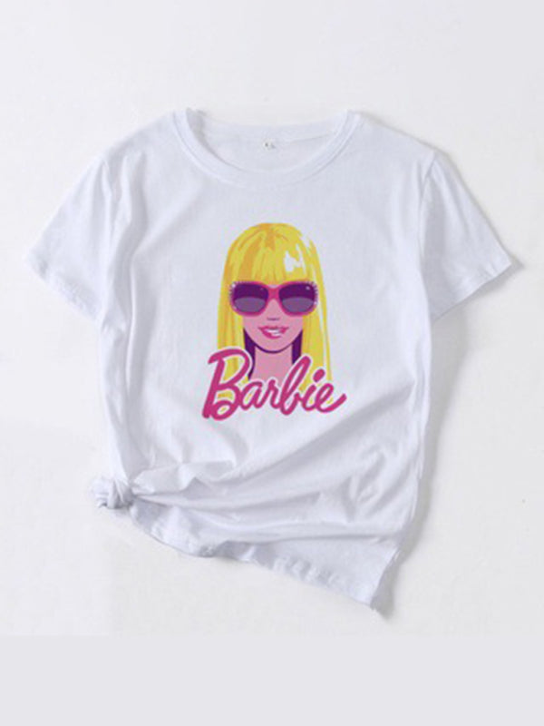 Ivy Women Casual Graphic Barbie Print T-shirt