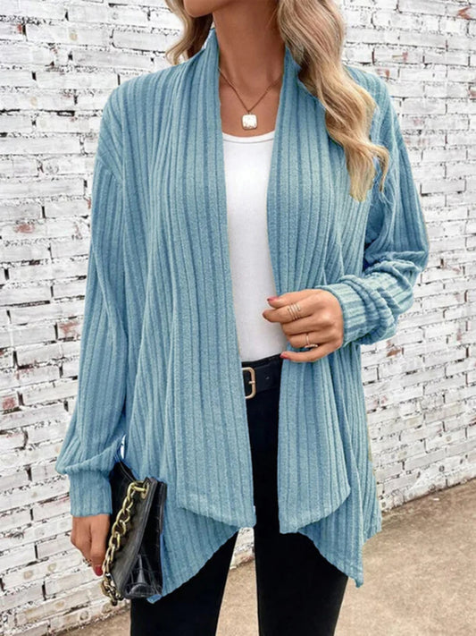 Christa Long Sleeve Pit Lapel Loose Cardigan Jacket