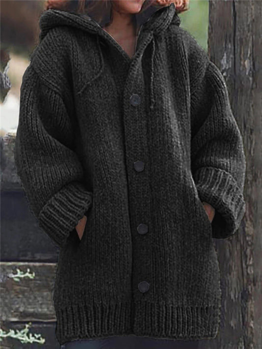 Jazmine Cozy Woolen Knit Oversized Cardigan Sweater