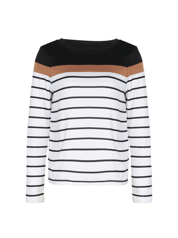 Karly New Women's Striped Casual Long Sleeve Sweater