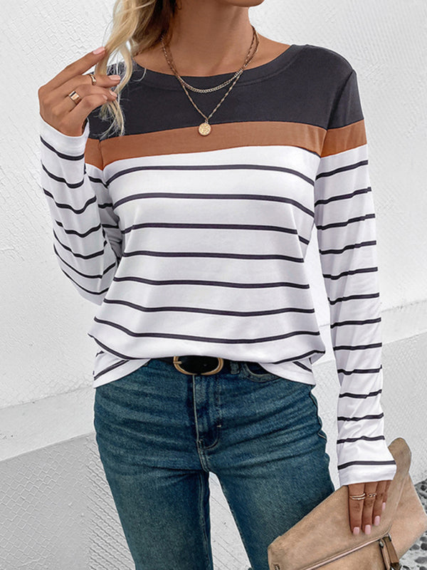 Karly New Women's Striped Casual Long Sleeve Sweater