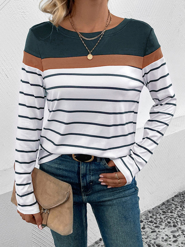 Karly New Women's Striped Casual Long Sleeve Sweater