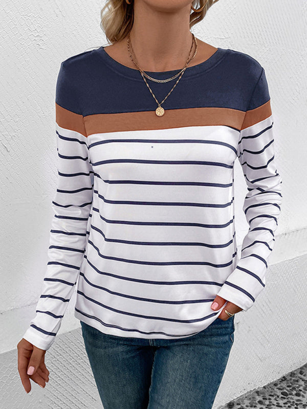 Karly New Women's Striped Casual Long Sleeve Sweater