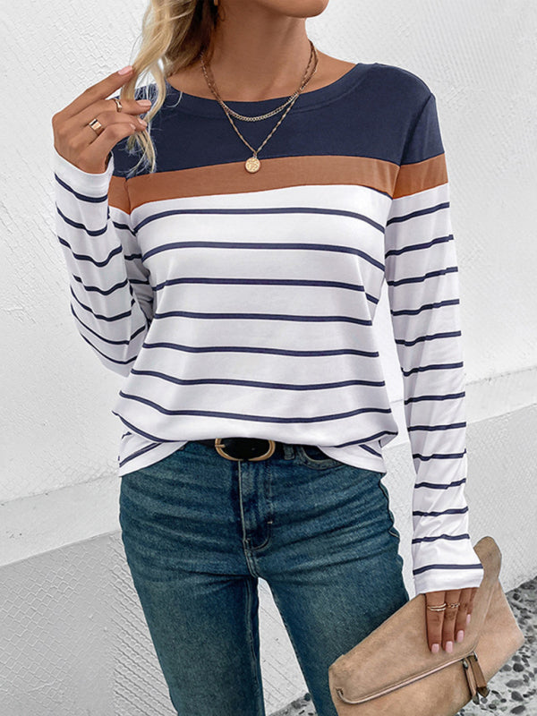 Karly New Women's Striped Casual Long Sleeve Sweater