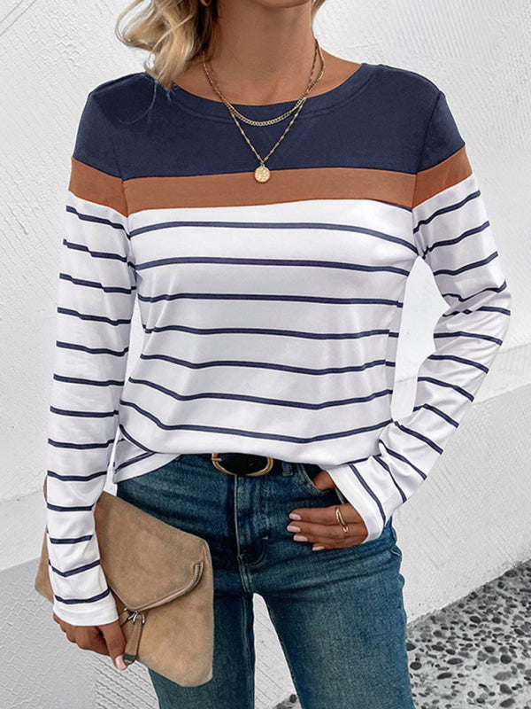 Karly New Women's Striped Casual Long Sleeve Sweater