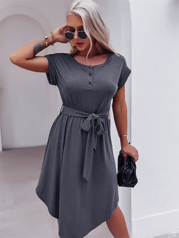 Amari New Fashion Women's Casual Short Sleeve Knitted Dress