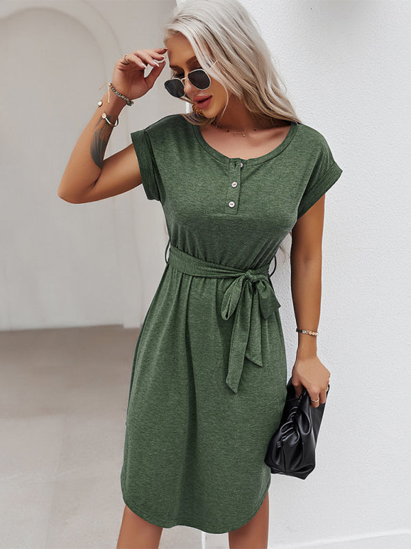 Amari New Fashion Women's Casual Short Sleeve Knitted Dress