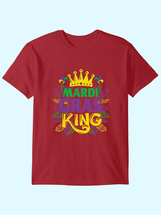 Stacey New KING Letter Printed Pattern Short-Sleeved T-Shirt Top