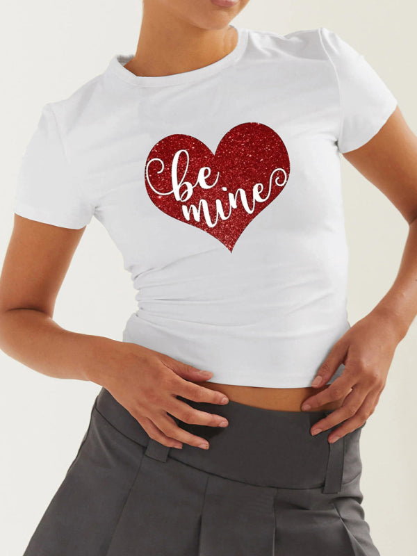 Alexa Women's New Slim Fit Short Sexy Hottie Valentine's Day T-Shirt