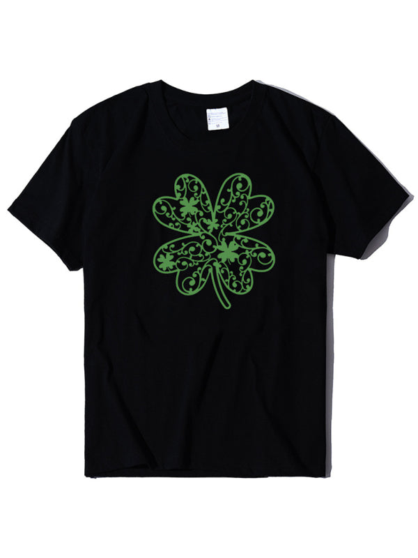 Olivia Women's Shamrock Print Short Sleeve T-Shirt