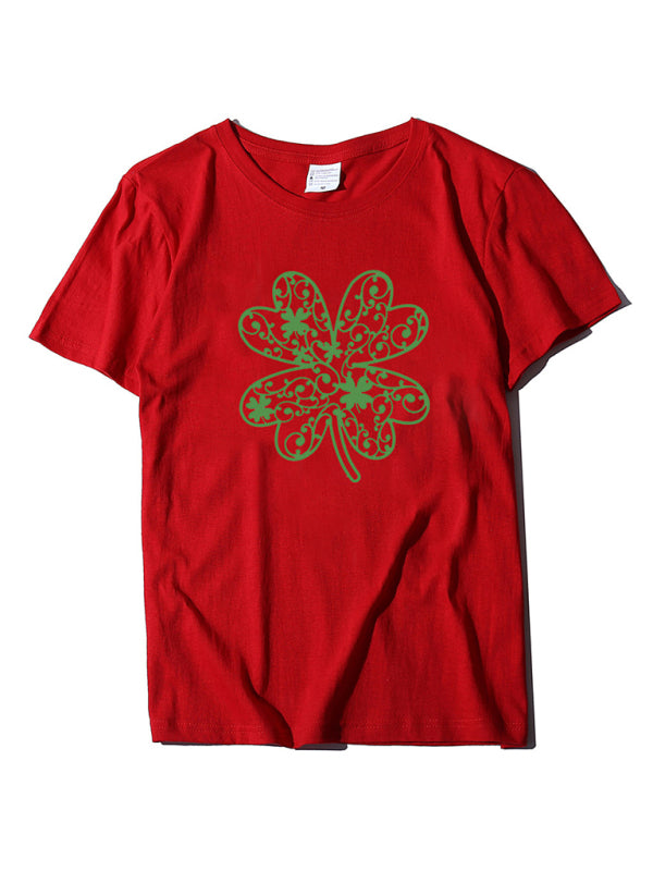 Olivia Women's Shamrock Print Short Sleeve T-Shirt