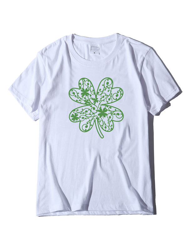 Olivia Women's Shamrock Print Short Sleeve T-Shirt