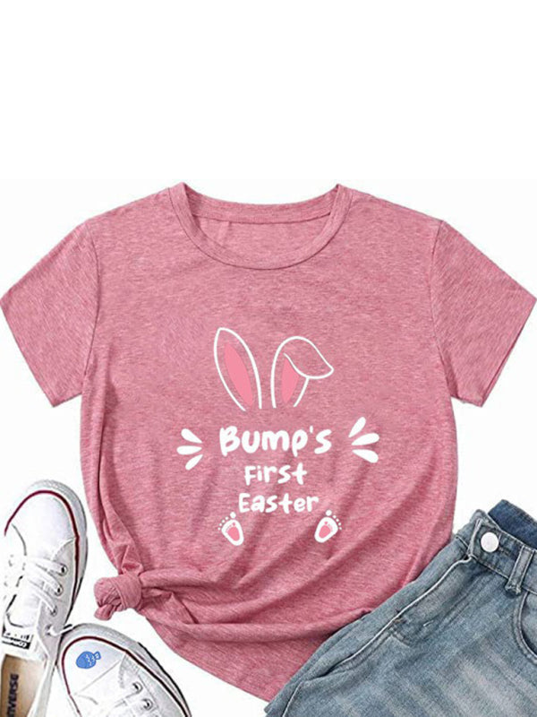 Marissa Women's Maternity Easter Bunny Print T-Shirt