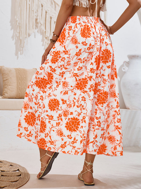 Alexis New casual holiday printed casual waist skirt