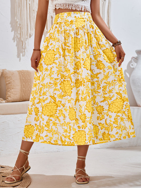 Alexis New casual holiday printed casual waist skirt