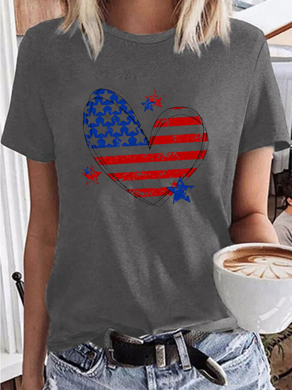 Desiree New Independence Day Love Print Women's T-shirt